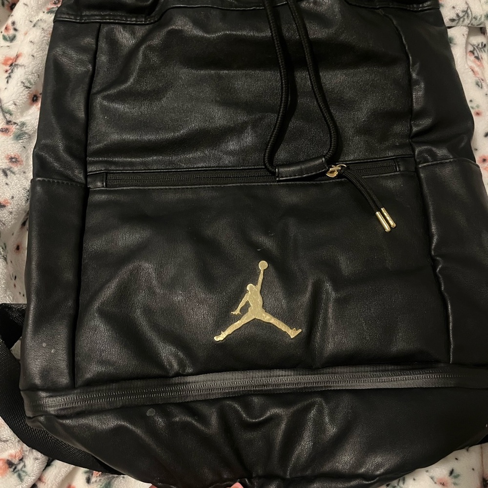Jordan Men's Backpack in Black with Gold Logo